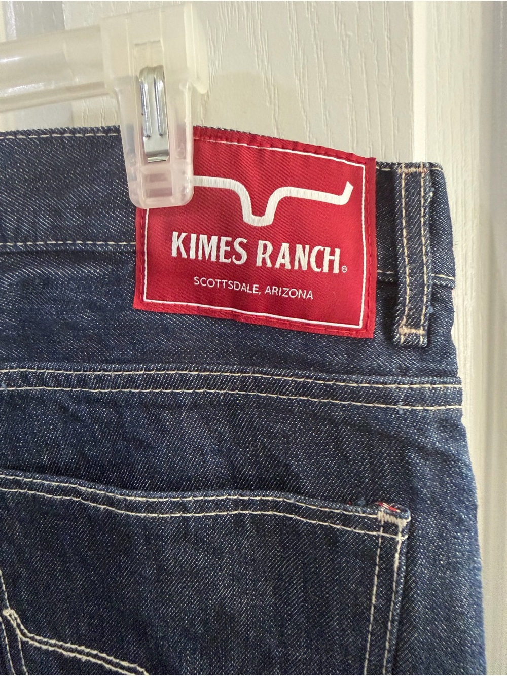 Kimes Ranch Men’s Dark Blue Slim Straight Jeans - Picture 3 of 4